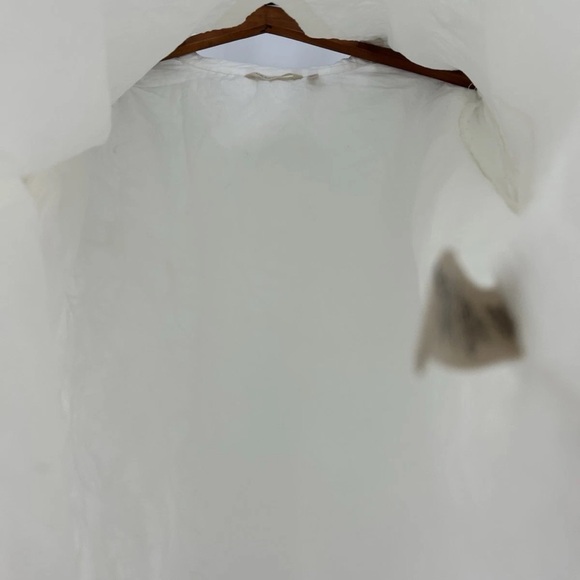 Soft Surroundings Split Neck Top 2X White Embroidered Lined Boho Peasant Career - Picture 8 of 14